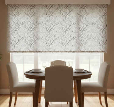 Rullegardin spisestue tynne grå grener med fugler - Tenstickers