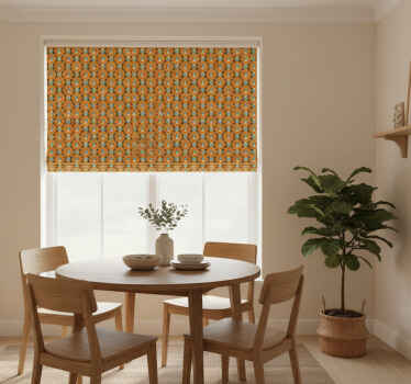 Estor enrollable comedor formas geométricas suaves - TenVinilo