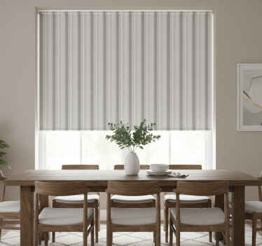 Store enrouleur salle à manger rayures gris glamour - TenStickers