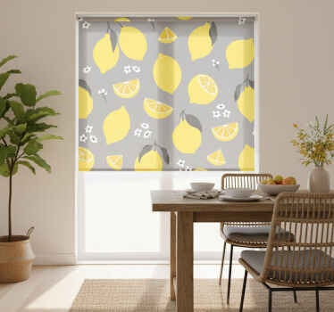 Tropisk sitron rullegardin spisestue - Tenstickers