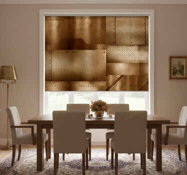 Eetkamer rolgordijn brass mozaïek - TenStickers