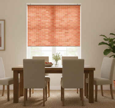 Store enrouleur salle à manger surface structurée brique - TenStickers