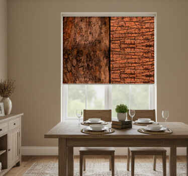 Eetkamer rolgordijn tijd gegrift in de boom - TenStickers