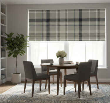 Store enrouleur salle à manger en flanelle grise - TenStickers