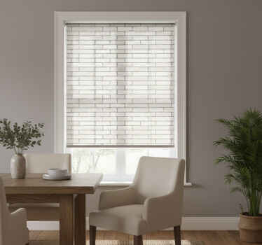 Store enrouleur salle à manger briques claires - TenStickers