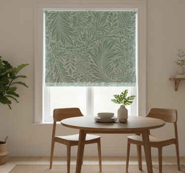 Rullegardin spisestue mintgrønn vintage mønster - Tenstickers