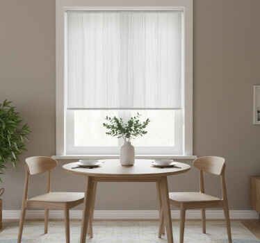 Store enrouleur salle à manger style bois blanc - TenStickers