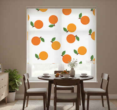 Store enrouleur salle à manger oranges élégantes - TenStickers