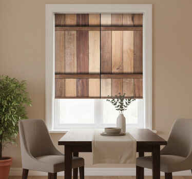 Cortina roller comedor relajación marrón - TenVinilo