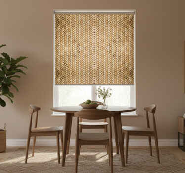 Estor enrollable comedor efecto tejido de bambú - TenVinilo