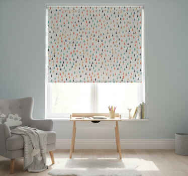 Colorful rain drops children room roller blind - TenStickers