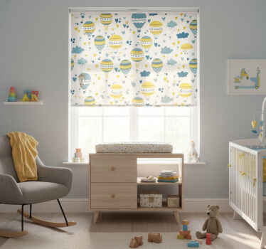 Zavjese za dječju sobu s plavim i žutim balonima - TenStickers