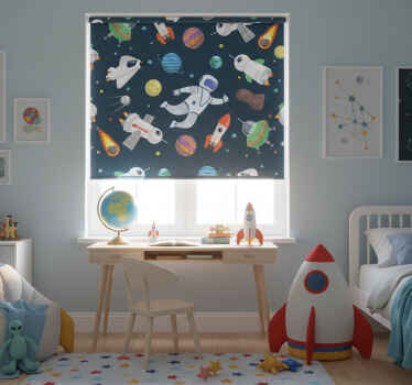 Zavjese za dječju sobu svemirska avantura - TenStickers
