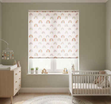 Cortina roller infantil patrones de arcoíris coloridos - TenVinilo