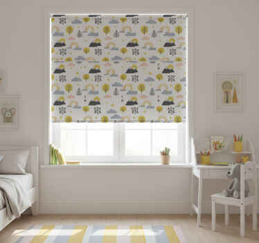 Cortina roller infantil escena natural divertida - TenVinilo