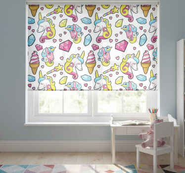 Cortina roller infantil motivo de unicornio - TenVinilo