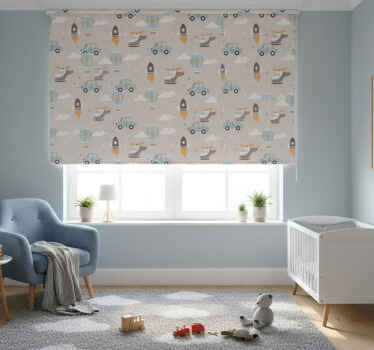 Cortina roller infantil transporte divertido - TenVinilo