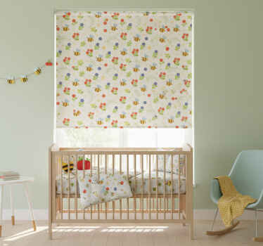 Cortina roller infantil jardín de abejas - TenVinilo