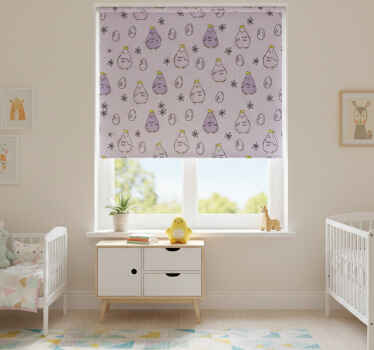 Cortina roller infantil diseño de pollitos - TenVinilo