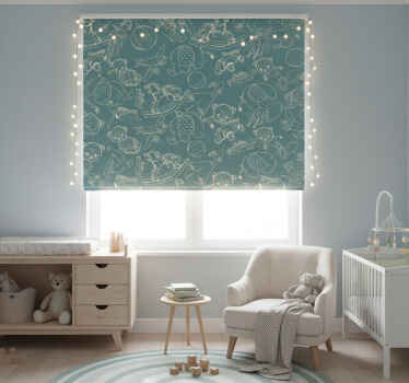 Cortina roller infantil imágenes de infancia juguetona - TenVinilo