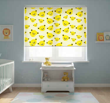 Cortina roller infantil patrón de ositos adorables - TenVinilo