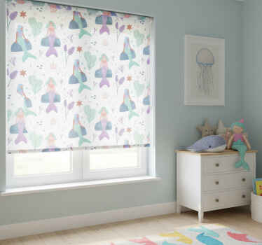 Cortina roller infantil fantasía de sirenas - TenVinilo