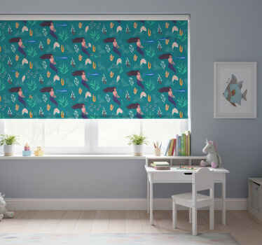 Cortina roller infantil sirenas bajo el agua - TenVinilo