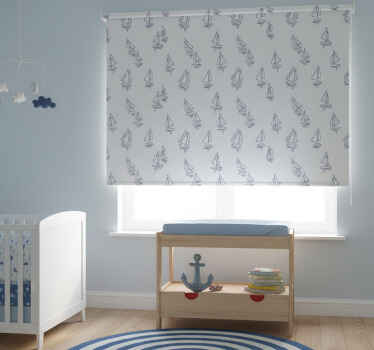 Blind kids sailboat pattern sketch - TenStickers