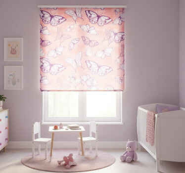 儿童盲人紫色和粉色分层蝴蝶图案 - TenStickers