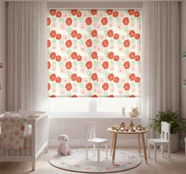 Store enrouleur pour chambre enfant motif fleurs anémones - TenStickers