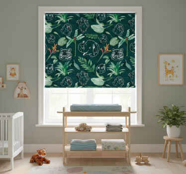 Store enrouleur pour chambre enfant motifs jungle colorés - TenStickers