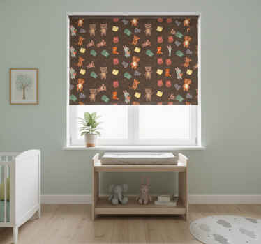 Store enrouleur pour chambre enfant animaux sauvages mignons - TenStickers