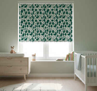 Estor enrollable infantil silueta de animales salvajes - TenVinilo