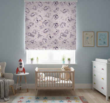 Estore de rolo infantil padrão de banda musical de gatos - TenStickers