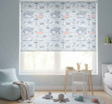 Estor enrollable infantil sirenas y criaturas marinas - TenVinilo