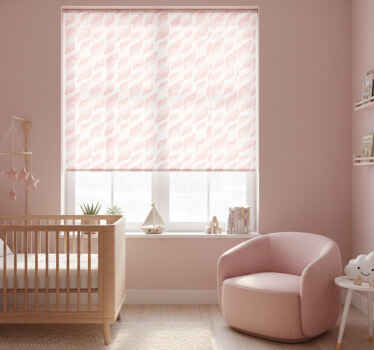 Rollo fenster kinderzimmer mit trendigem rosa muschel-muster - TenStickers