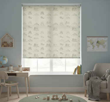 Estor enrollable infantil dibujos de camping - TenVinilo