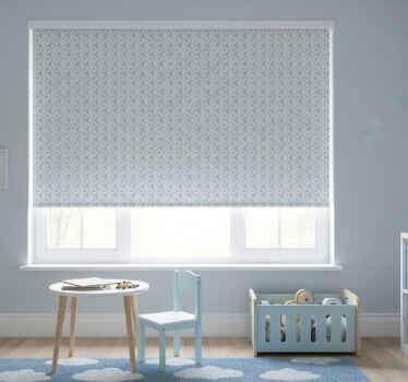 Rollo fenster kinderzimmer mit blau-weißen rauten - TenStickers