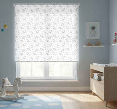 Rollo fenster kinderzimmer mit raketen und sternen - TenStickers