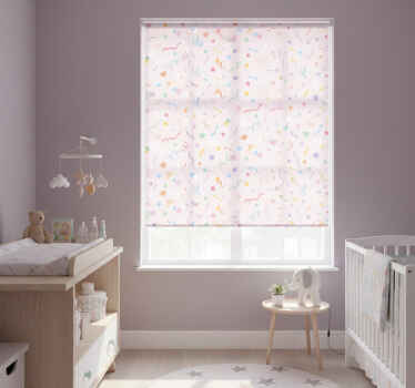 Rollo fenster kinderzimmer mit süßem pastellkonfetti - TenStickers