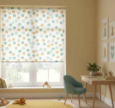 Store enrouleur pour chambre enfant à pois colorés - TenStickers