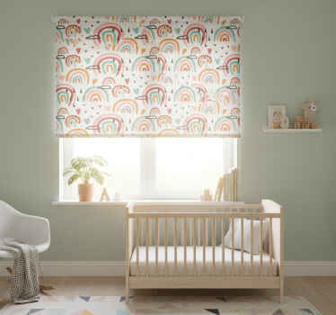 Zavjese za dječju sobu s uzorkom minimalnih duginih boja - TenStickers