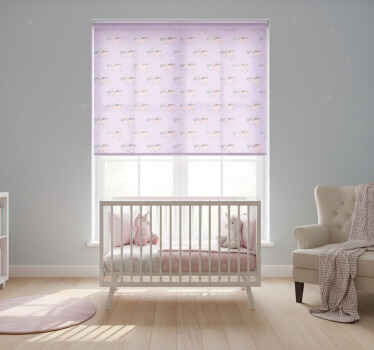 Store enrouleur pour chambre enfant motifs licornes roses - TenStickers