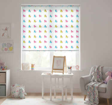 Store enrouleur pour chambre enfant licornes sur fond bleu - TenStickers