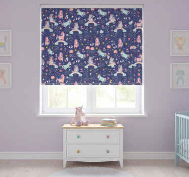 Zavjese za dječju sobu s šarenim jednorozima i duškom - TenStickers