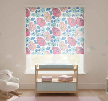 Blind kids delicate pink and blue flowers - TenStickers