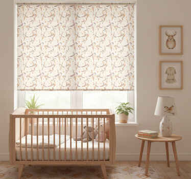 Rollo fenster kinderzimmer aquarella vögel auf Ästen - TenStickers