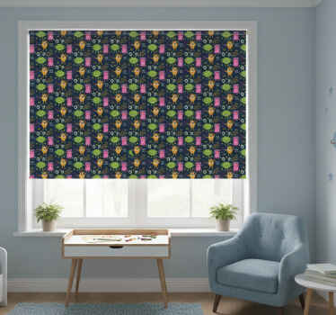 Rollo fenster kinderzimmer mit lustigen bunten aliens - TenStickers