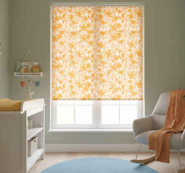 Tenda a rullo cameretta fiori arancioni piccoli e carini - TenStickers