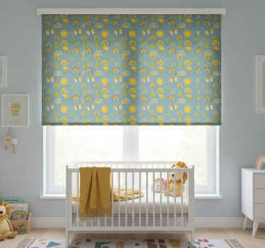 Rollo fenster kinderzimmer muster mit grober zeichnung - TenStickers